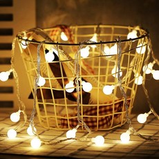 Vivacell 櫻桃 LED 露營房間裝飾照明蛋燈泡 40 個燈泡櫻桃電池型, 電燈顏色(暖白), 1個