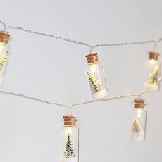 聖誕節裝飾彩帶 LED裝飾小物燈泡 20燈 瓶中樹, 燈泡色(暖白光)