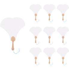 유니아트 종이파초선부채, 흰색, 10개