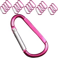 Allsell 高強度鋁製戶外登山扣 20入, 桃紅色