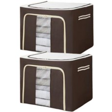 볼매다움 대용량 리빙박스, 브라운, 72L, 2개