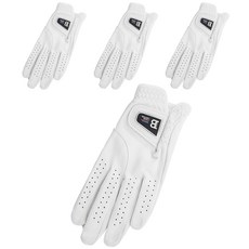 BRENCE 男士用 B-Tour 全羊皮高爾夫球手套 左手用 4入