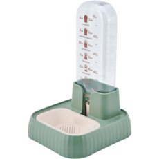 Lanboer 寵物刻度半自動飲水器, 綠色, 1個