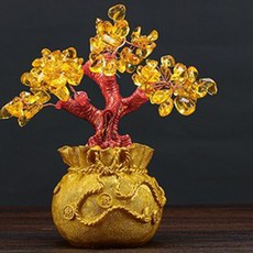 幸運樹裝飾品居家裝飾金色招財樹, 混色