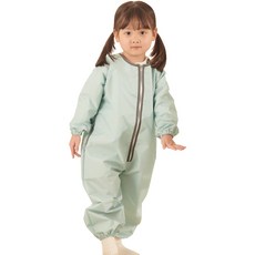 BEBE CHOUETTE 粉彩連身美術畫畫衣, 薄荷綠