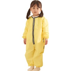 BEBE CHOUETTE 兒童粉彩體驗遊戲多合一全身美術圍裙, 檸檬黃