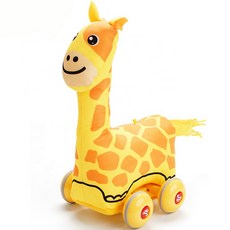 jollybaby 布製迴力車動物玩偶, 1 長頸鹿, 1個