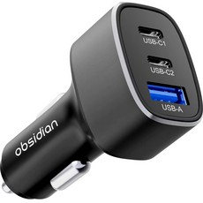 obsidian 車用點菸器超高速USB充電器, 混色, CT-CC68ACC