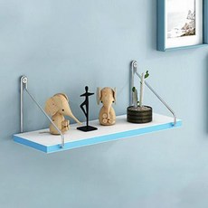 샐러바이블 우드벽 인테리어 벽걸이 선반, 화이트블루, 1단