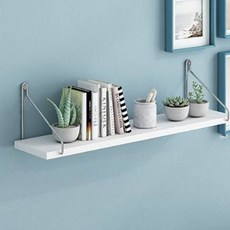 Sellerbible 木質牆面裝飾壁掛層架, 1層, 白色