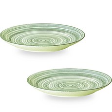 ROSLYN 圖繪圓盤, 綠色, 2個