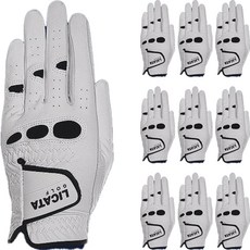 Licata 男士用高級半皮高爾夫手套 左手用 10入, 混色