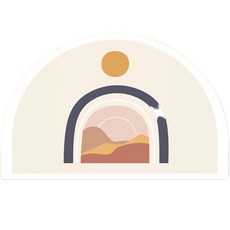 Monetar 半圓形現代地墊, A02, 1個