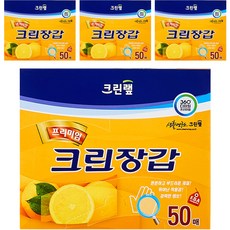 크린랩 프리미엄 크린장갑, 50개입, 4개