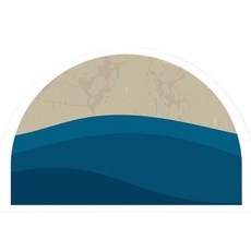 莫內塔半圓形現代風地墊, A06, 1個