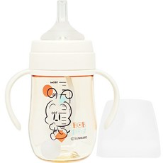 BOBDOG PPSU Bebe Chok Chok 吸管杯, 奶油白, 180ml, 1個