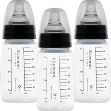 Like Mom Infant PP 奶瓶, 3個, 150ml, 白+灰