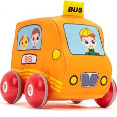 jollybaby 迴力車 汽車玩具 布製安撫娃娃, 市區巴士