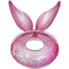 DRC 大型亮片精靈仙女泳圈 100cm, 粉紅色 + 白色, 1個