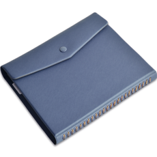 PLEPIC 線圈 Gentle 週計畫本 萬年型手帳, 14週 煙燻藍