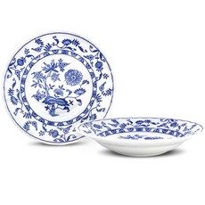 Zwiebelmuster 義大利麵碗, 2個, 混合顏色