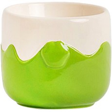 Lanboer 寵物奶油色陶瓷餐具, 綠色, 1個