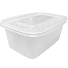 NS 밀폐 사각 죽용기 특대 + 뚜껑 세트 반투명 1.25L, 50세트, 죽용기 + 뚜껑