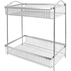 msliving Allstain多功能方形置物架 2層, 1個, 不鏽鋼