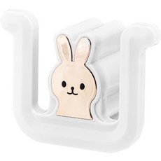 꼬까 깡충 토끼 슬리퍼랙, 화이트, 1개