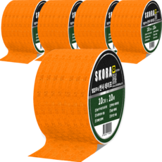 스코라 안전 안내 표시 고휘도 빛 반사 테이프, 5개, 오렌지