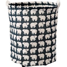 오버그로우 북유럽 스타일 빨래통, 곰 패턴
