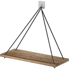 Funny Seller 牆面裝飾繩索多用途收納層架, 1層, 深木色