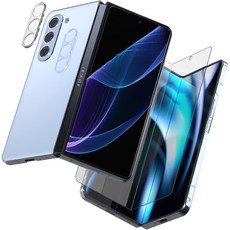 MECSEED 변색없는 초슬림 휴대폰 케이스 + 3CX 카메라 강화유리 2p + 풀커버 보호필름 2p 세트