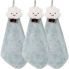 마켓피오 주방 구름 고리 행주 핸드타올 타입1, 3개