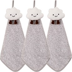 Market Pio 廚房雲朵掛環抹布擦手巾 款式2, 單一顏色, 3個