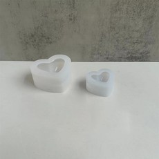 Home Flow 可愛愛心香氛石膏矽膠模具套組, 單色