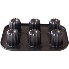 Kotta 矽膠塗層可麗露模具 6穴 MP264, 1個