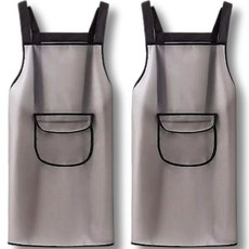 Gomji 口袋雙面防水圍裙 95cm, 黑色, 2個