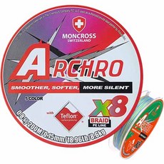 MONCROSS SWITZERLAND Acro Multi 8股PE線 5色 200m 釣魚線 AR-200, 槍烏賊 + 短爪章魚 + 墨魚 + 餌木釣