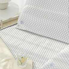 Sleep Empathy 空氣膠囊冰涼墊組, 白色, 涼墊+涼枕套