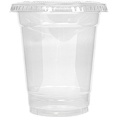 大慶居家咖啡 透明PET冰杯+平蓋, 100套, 410ml