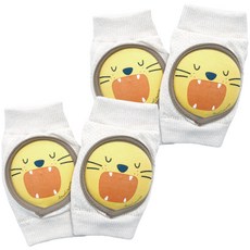 Ttobagi 純棉嬰兒護膝, 2組, 怪物棕色