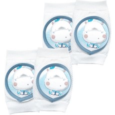 Tobagi 竹纖維嬰幼兒護膝, 2套, 河馬藍