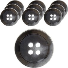 ButtonKing 1094 N4 鈕扣 20mm, 10個, 深灰色 06