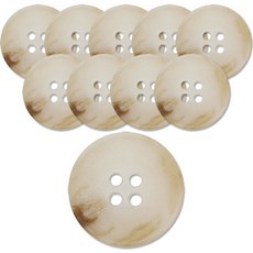 ButtonKing 1189 半光澤鈕扣 20mm, 410 淺米色, 10個