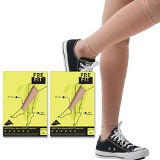 프레핏 슬림 앤 릴렉스 메디핏 랩 의료용 압박밴드 피치핑크, 2세트, 종아리/무릎형