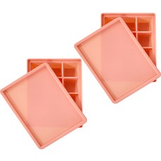 AGAFURA 矽膠副食品分裝保存盒, 桃粉色, 30ml, 2個