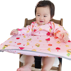 BelleBaby 餐桌一體式自主斷奶圍兜 長袖全罩式 原創, 粉紅莓果, 1入, 1個