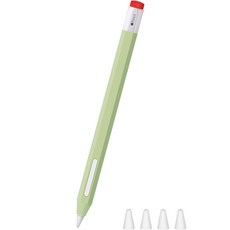 JROAD Apple Pencil 第2代 鉛筆保護殼 + 矽膠筆尖套 4入組, 薄荷色, 1套
