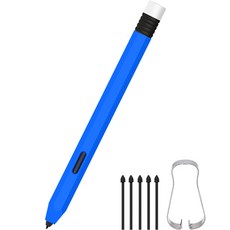 jroad Galaxy Tab S6 Lite 鉛筆保護套 + 筆尖 5入 + 專用鑷子組, 藍色 + 白色, 1套